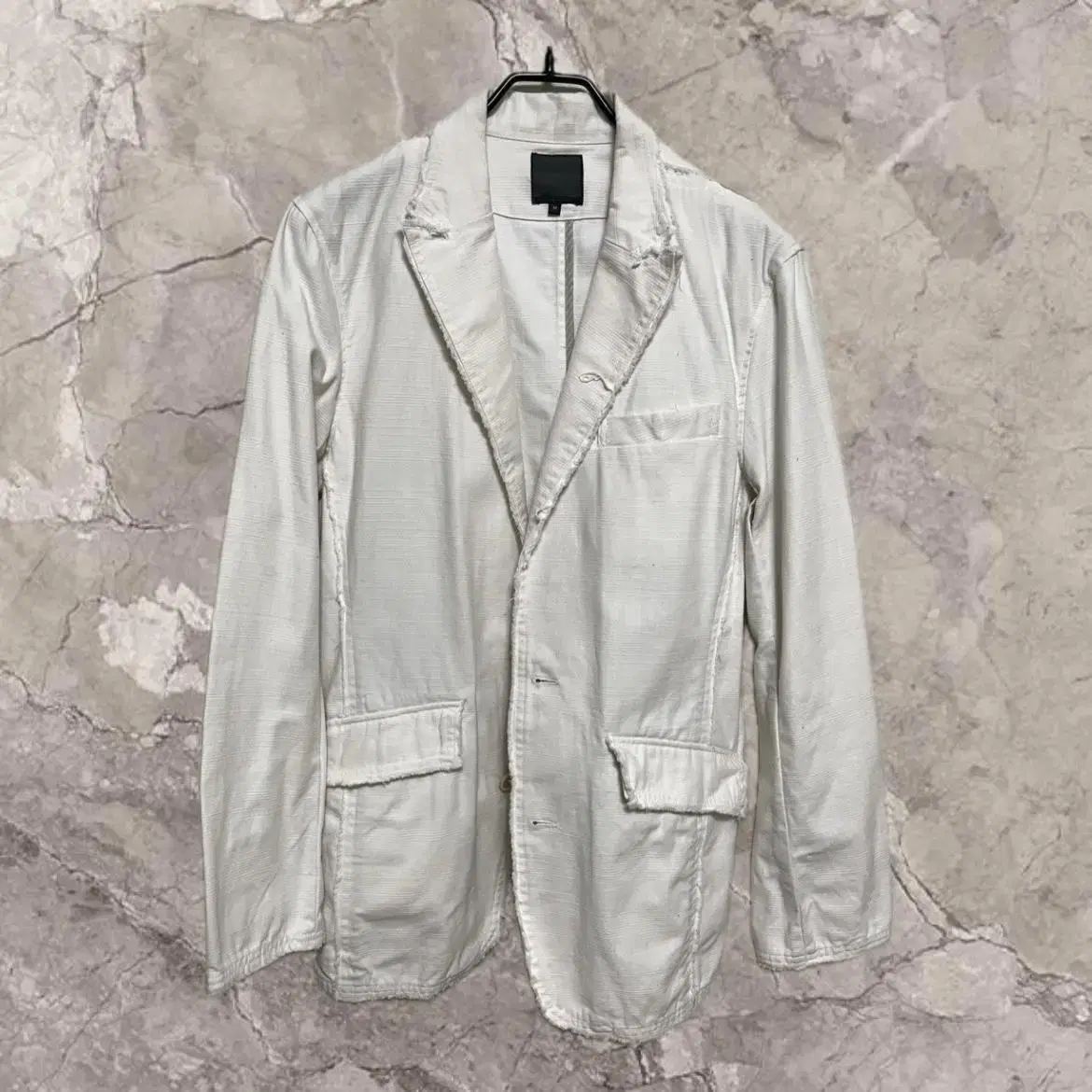 White grunge detail jacket